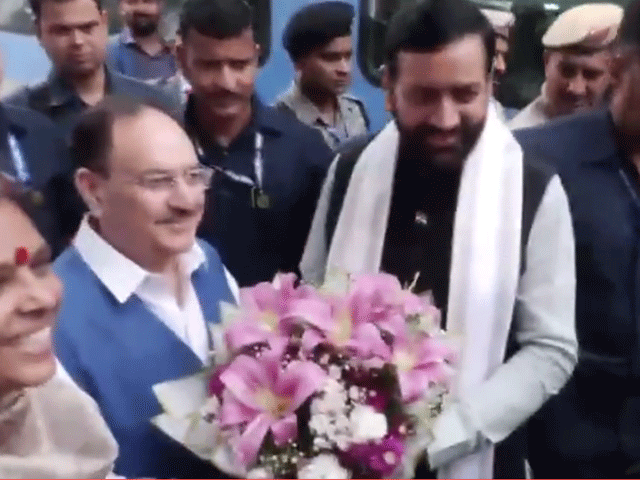 ਅੰਬਾਲਾ ਪਹੁੰਚੇ ਕੇਂਦਰੀ ਮੰਤਰੀ ਜੇਪੀ ਨੱਡਾ, ਮੁੱਖ ਮੰਤਰੀ ਸੈਣੀ ਨੇ ਕੀਤਾ ਭਰਵਾਂ ਸਵਾਗਤ