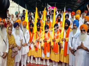 ਸ੍ਰੀ ਮੁਕਤਸਰ ਸਾਹਿਬ ਦੇ ਗੁਰਦੁਆਰਾ ਟੁੱਟੀ ਗੰਢੀ ਸਾਹਿਬ ਤੋਂ ਮੀਰੀ ਪੀਰੀ ਖ਼ਾਲਸਾ ਮਾਰਚ ਦੀ ਰਵਾਨਗੀ