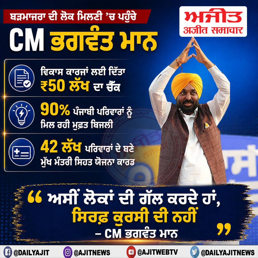 ਅਸੀਂ ਲੋਕਾਂ ਦੀ ਗੱਲ ਕਰਦੇ ਹਾਂ, ਸਿਰਫ਼ ਕੁਰਸੀ ਦੀ ਨਹੀਂ- ਮੁੱਖ ਮੰਤਰੀ ਭਗਵੰਤ ਮਾਨ