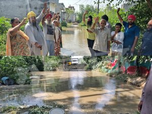 ਅਪਰ ਦੁਆਬ ਨਹਿਰ ਕੰਢੇ ਪਾਈਪਾਂ ਪਾਉਣ ਦੌਰਾਨ ਨਹਿਰ ਦਾ ਪਾਣੀ ਇਲਾਕਿਆਂ ਵਿਚ ਦਾਖਲ, ਲੋਕਾਂ ਵਿਚ ਭਾਰੀ ਰੋਸ