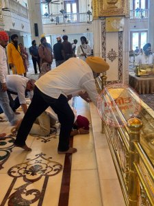 ਪ੍ਰਧਾਨ ਬਣਨ ਤੋਂ ਬਾਅਦ ਗੁਰਦੁਆਰਾ ਬੰਗਲਾ ਸਾਹਿਬ ਵਿਖੇ ਨਤਮਸਤਕ ਹੋਣ ਪੁੱਜੇ ਪਰਗਟ ਸਿੰਘ