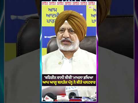 Baltej Pannu hits back : 'ਬਹਿਰੀਨ ਵਾਲੀ ਬੀਬੀ' ਮਾਮਲਾ ਭਖਿਆ, AAP ਆਗੂ Baltej Pannu ਨੇ ਕੀਤੇ ਪਲਟਵਾਰ