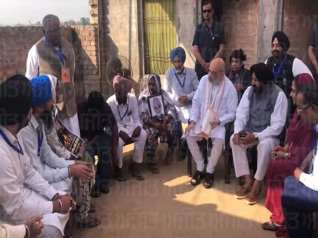 ਗੁਲਜ਼ਾਰ ਸਿੰਘ ਦੇ ਪਰਿਵਾਰ ਨੂੰ ਮਿਲੇ ਅਮਿਤ ਸ਼ਾਹ